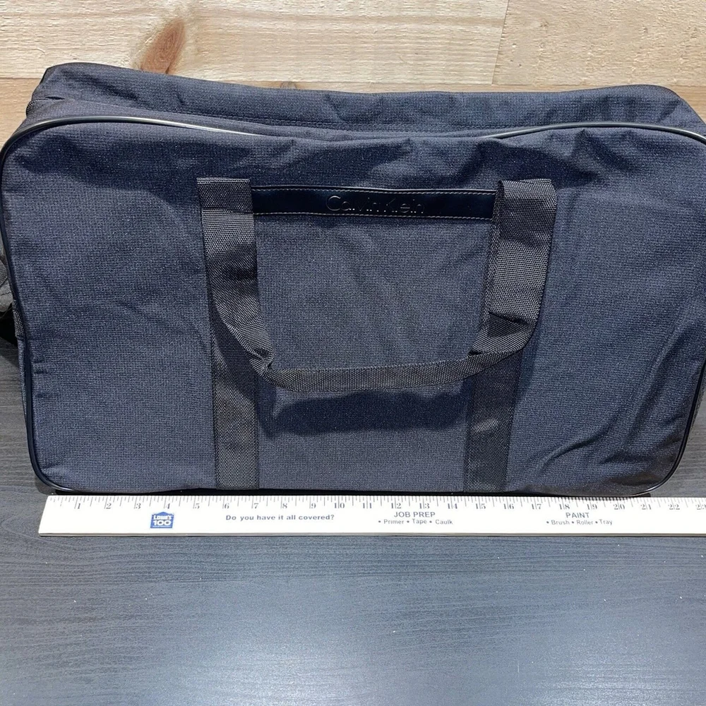 Calvin Klein Large Black‎ Fabric Weekend Travel Sports Duffle Bag Vacation NEW